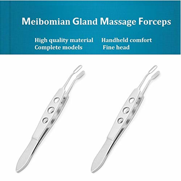 Premium rustfrit stål Blepharoplasty Professionelle pincetter øjenlåg massage pincet til tørre øjne (Rektangel 2)