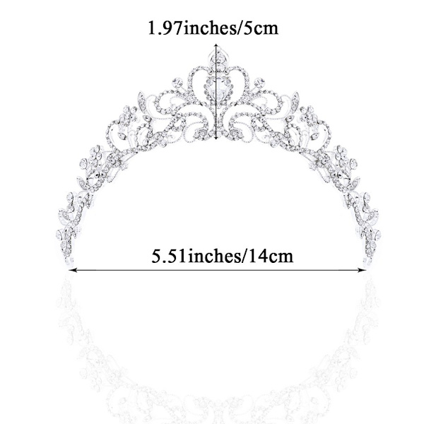 Rhinestone Crystal Tiaras och Kronor Hårband För Kvinnor, Bröllop Bal Prinsessa Krona, Brudklänning Bröllopskrona