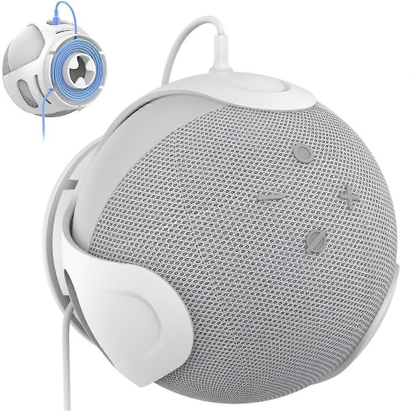 Väggmonterad Bluetooth-högtalarhållare i plast med kabelhantering tillbehör för 5