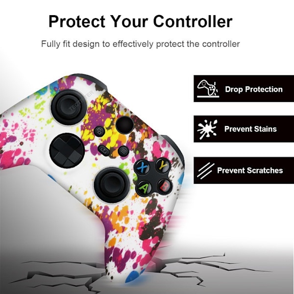 Xbox Series-kontroller silikondeksel, beskyttende deksel for Series S/X-kontroller med knapphetter Devil