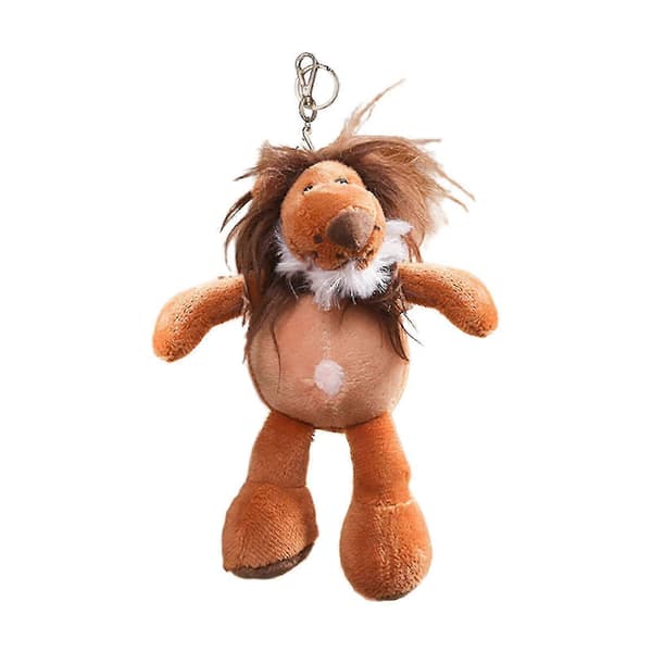 Mini Lion Plush Keychain Backpack Pendant Creative Stuffed Animal for Kids Gift