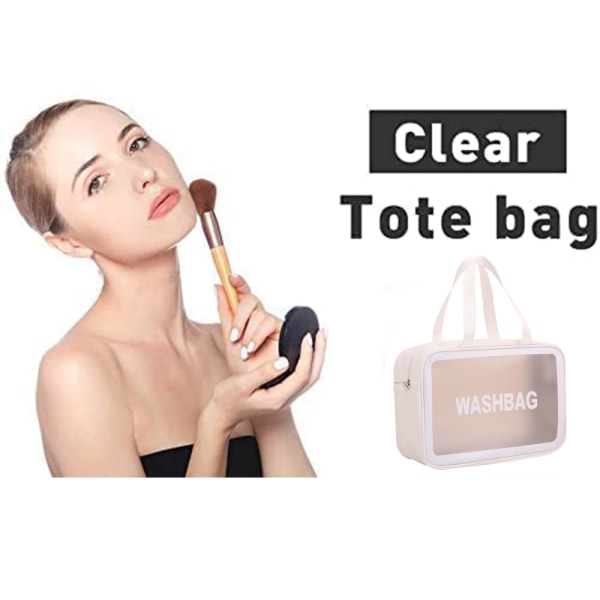 Uppfriskande kosmetikaväska, skarp PVC-bärbar resväska med dragkedja med handtag Airport Air Holiday Organisation