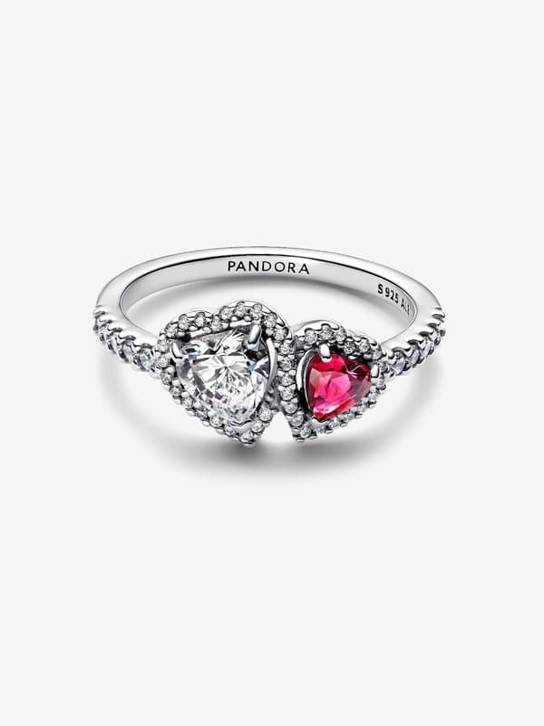 Pandora - Halo Hearts Ring - Sterling silver Circumference: 52mm