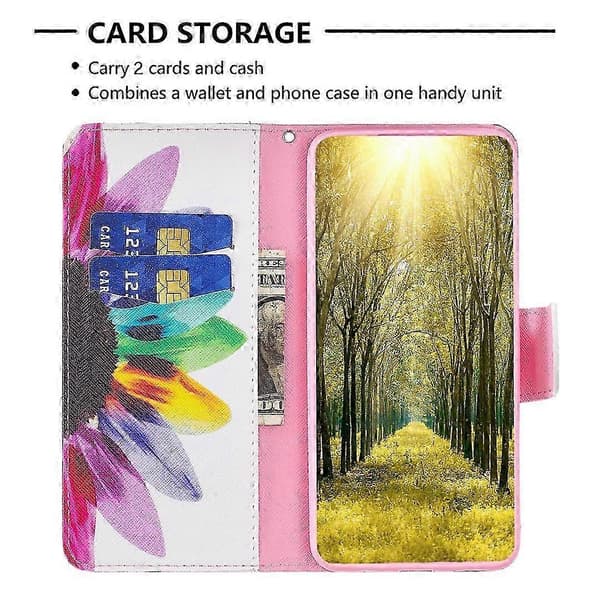 Wallet Case for Samsung Galaxy A16 Pattern Print Phone Leather Case (Sunflower)