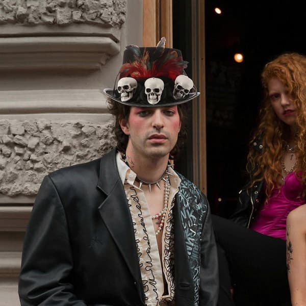 Steampunk Hat med Kranie til Halloween Kostume Hat og Festbrug