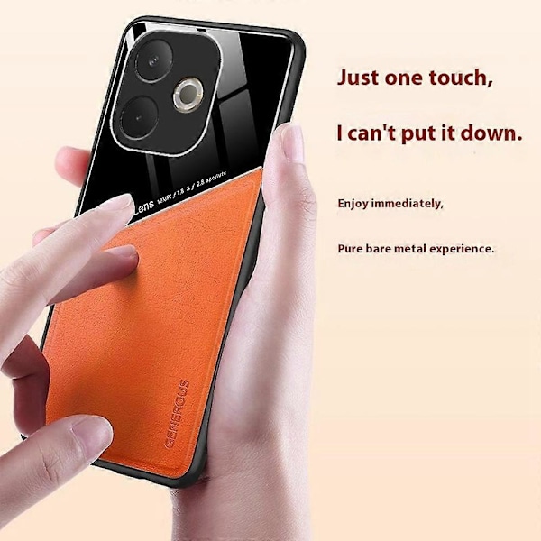 Oppo A5 Pro 5G -puhelimen suojakuori nahkapäällysteisellä PC + TPU -takakuorella - Multicolor Green
