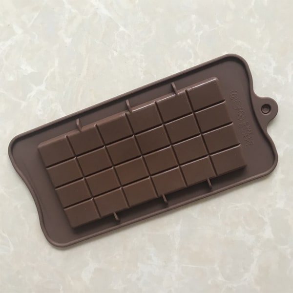 4 stk. silikone chokoladeforme, 12 gitre + 24 gitre bræk fra hinanden non-stick belægning slikform bageplade