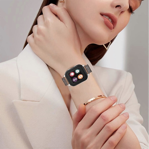 Verizon Gizmo Watch 1 -älykellon ranneke, Milanese-verkko, ruostumattomasta teräksestä valmistettu magneettinen rannekoru Style G