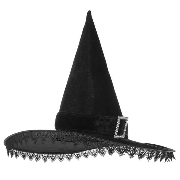 Sort Halloween Heksehat Kostumehat til Fest Cosplay 4 Stk Blonde
