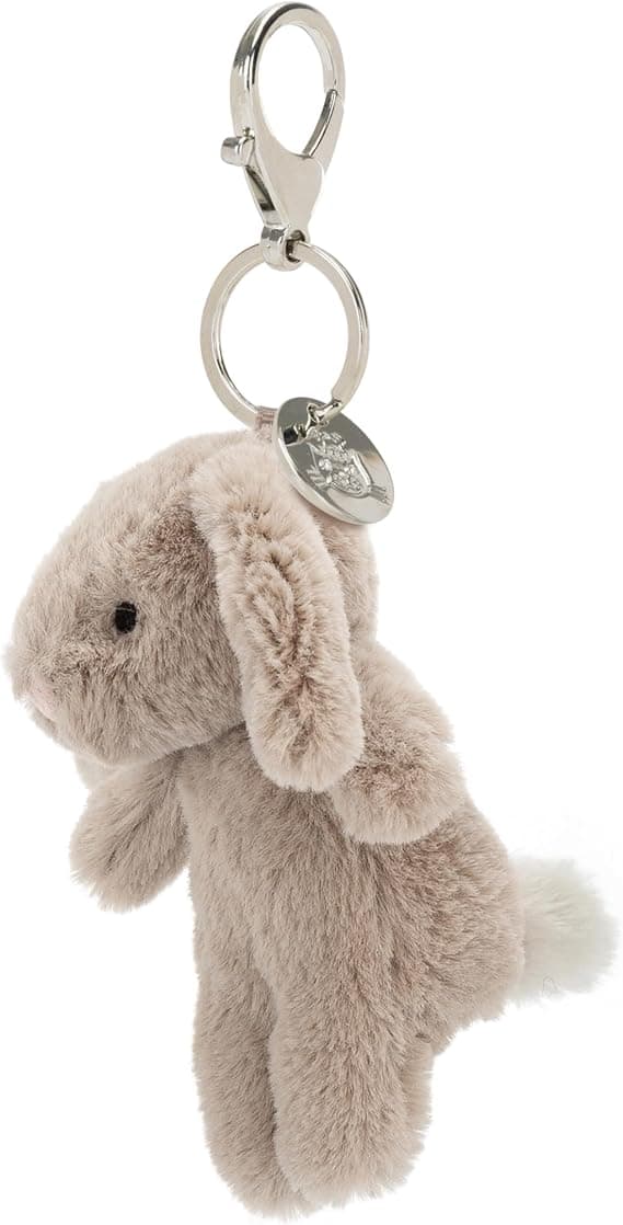 Jellycat Bashful Beige Bunny Bag Charm, 9 cm - Bunny & Rabbit Plush Keychain - Great Gift Idea