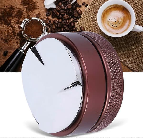 58 mm kaffetamper og fordelerverktøy, justerbart trykk, sklisikkert håndtak, rustfritt stål for espresso