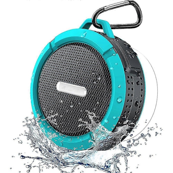 Vedenkestävä Bluetooth-kaiutin, Bluetooth-suihkukaiutin voimakkaalla stereolla, langaton Bluetooth-suihkukaiutin klipsillä ja imukupilla, pieni kannettava langaton