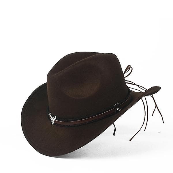Ull Western Cowboy Hatt Sombrero Kaffe Dam