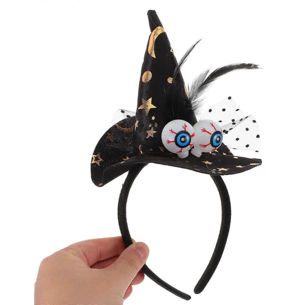Heksehat Hårbånd til Halloween Kostumefest med Spooky Øjeæble