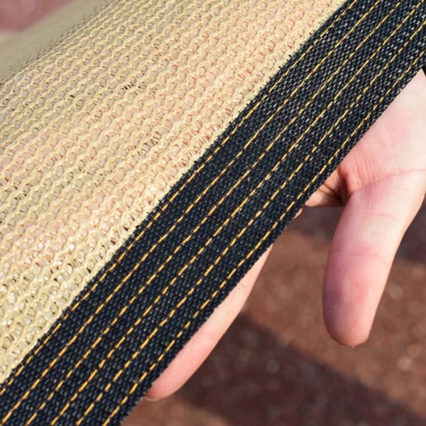 Varjostin Beige Suorakulmainen Purje 90% UV-Kestävä Hengittävä ja Varjo Kasvihuoneelle Pergola Puutarha Uima-allas 2x4m