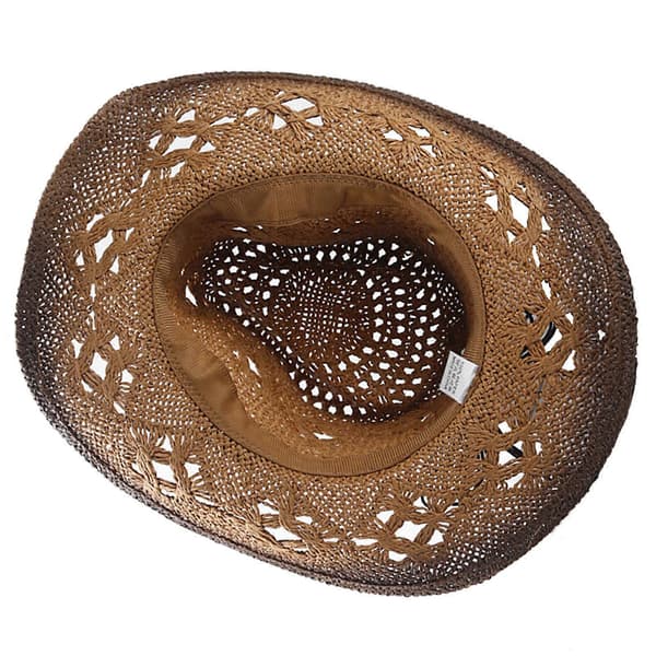 Scenföreställning Stråhatt Western Cowboyhatt 3st Unisex Kaffe
