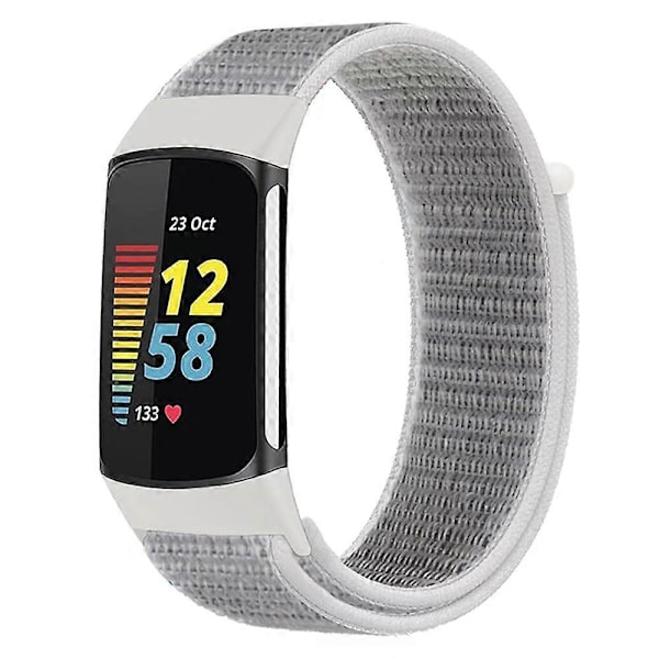 KALEBOL KLB-NLHH-001 Nylon Armband för Fitbit Charge 5/6 med Loop-fäste Style C