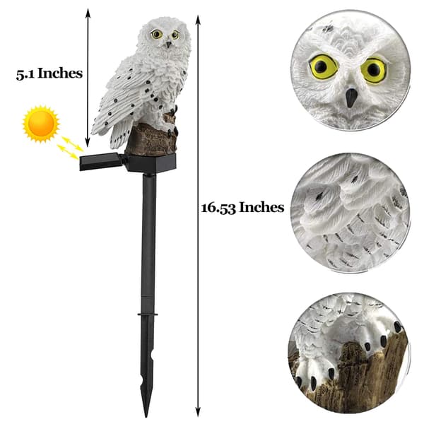Solcellelampe til haven, ugle solcellelampe til haven