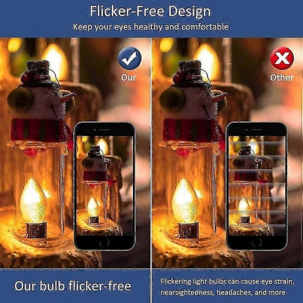 Mini pære LED E14 liten skruebase varmhvit energisparende lampe 6 pcs