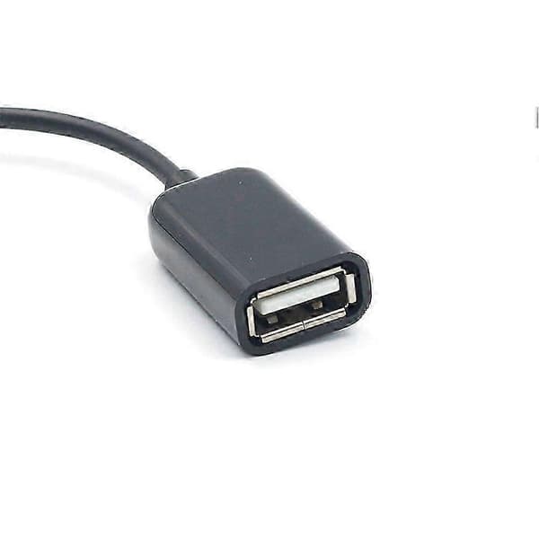 Micro USB 2.0 OTG-kabel On The Go-adapter Han Micro USB til Hun USB til Android-telefoner Tablets (Sort) Noir