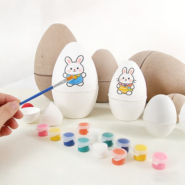 DIY papmaché påskeæg, papiræg til hobbybrug, dekoration, til at fylde, til at male.