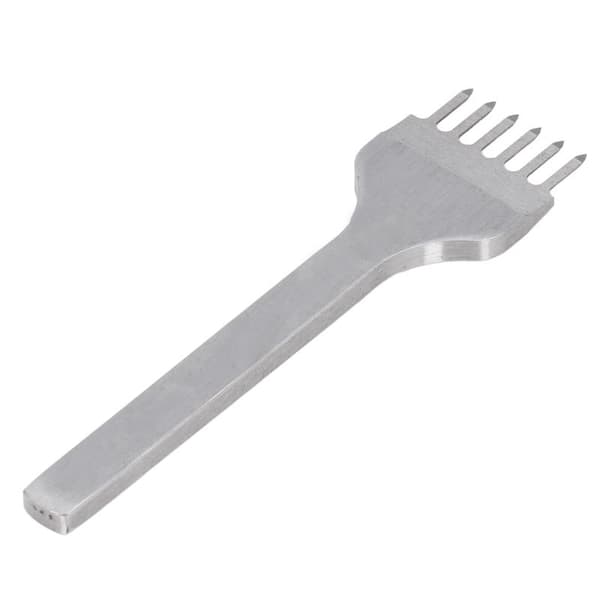Leather Craft Sewing Tool, Leather Hole Punch with Sharp Rhombus Tooth and Polished Handle, DIY Leather Working Tool with 6