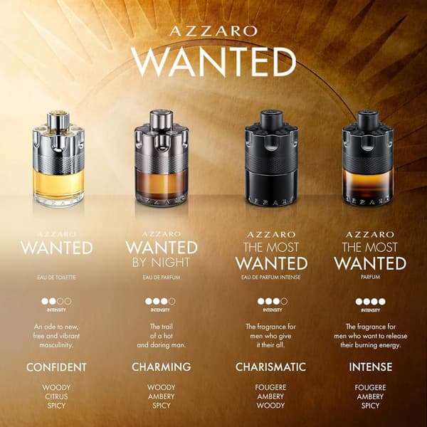 Azzaro The Most Wanted Parfum til mænd - En rig og forførende krydret duft, perfekt til en date - Langvarig duft - Sort Black