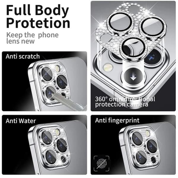 Hat Prince Glitter Camera Protector in Aluminum for iPhone 15 Pro/iPhone 15