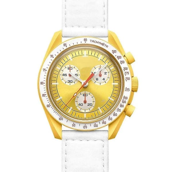 Planet Six-Viser Quartz Ur Kronograf Lysende Display Vandafvisende Måne Merkur Design Sol sun