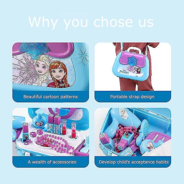 Makeupsæt Makeupsæt Legetøj Til Børn Pige Frozen Makeuptaske