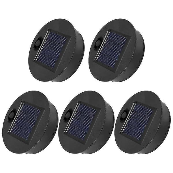 5-pack Replacement Solar Lantern Lids (Upper Size 2.76 Inch, Lower Size 2.36 Inch), 7 Warm White LED Waterproof