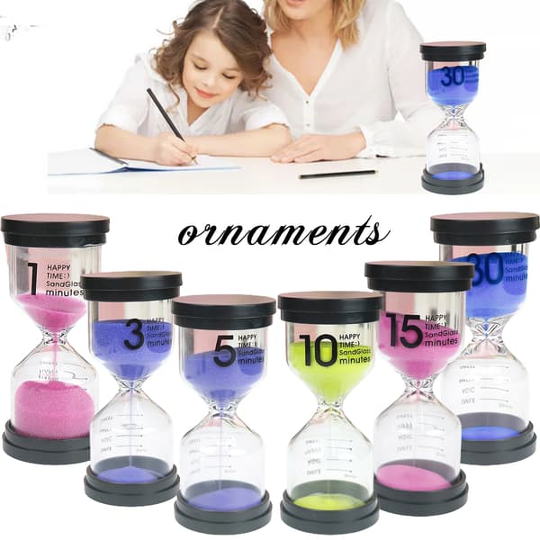 Sand Timer 1/3/5/10/15/30 minutter Tidsstyringsassistent Gave til barn Blue 3 Minute