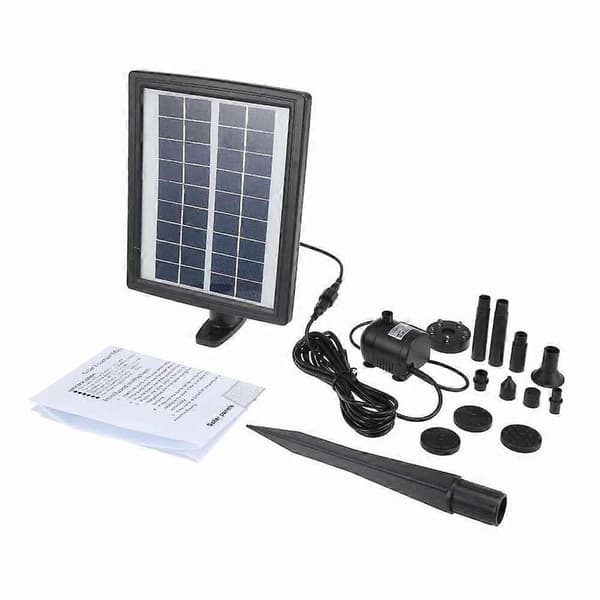 LED Solar Powered Fountain Water Pump Kit with Battery