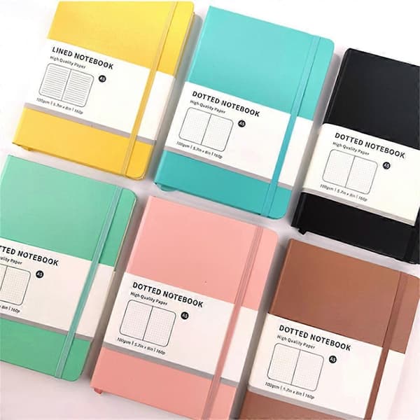 2 STK A5 Notesbog Journal Macaron Farve Omslag Notesblok Studenter Journal Planner Forretningsmøde Notesbog Kontorartikler Blue