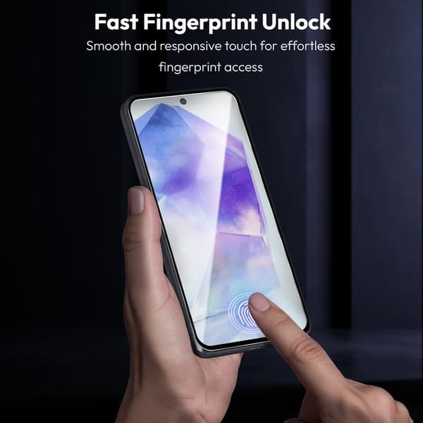 2-pack Samsung A55 Screen Protector - Tempered Glass | [Automatic Installation] - Bubble-Free Samsung A55