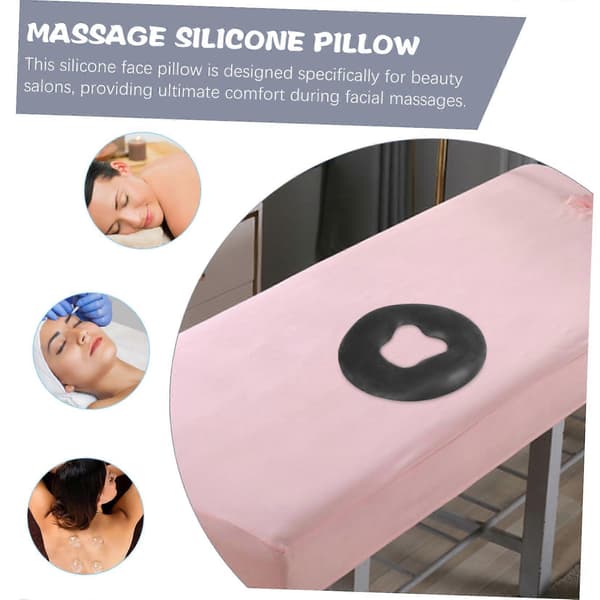 Silikone ansigtspude til massagebord med trykaflastning og ansigtskonturpasform, vaskbar