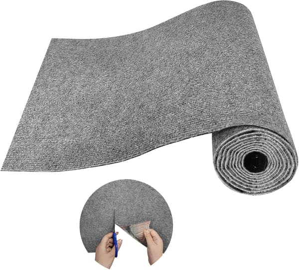 Klippbar katteskrapematte, 78,7\" × 15,8\" Selvklebende erstatningsmatte for klorestativ til hyller, trapper, sofaer og møbler