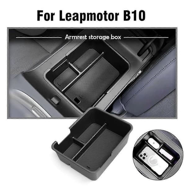 För Leapmotor B10/B01 Armstödslåda Förvaringslåda Mittkonsol Organizer Behållare
