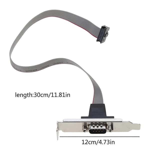 Seriel Baffle DB9 RS232 Baffle Line Bundkort Seriel Line Com Port Computer 9-bens Seriel Ledning DB9pin Udvidelse Silver