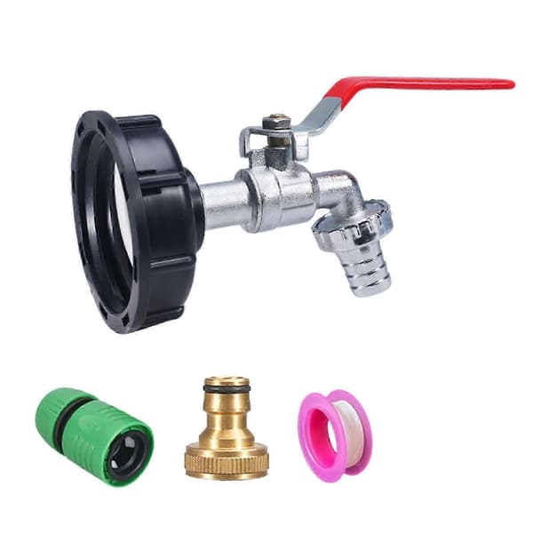 Quick-Connect IBC Tank Adapter, Nem-Installations Erstatningsfitting til Vandslange & Tapventil Tilslutning Brass Nozzle