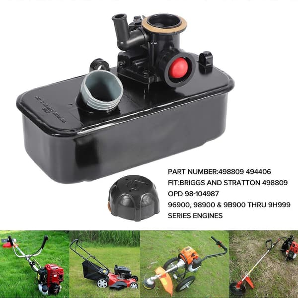 Bränsletank gräsklipparförgasare för & Stratton 494406 499809 498809A noir rouge