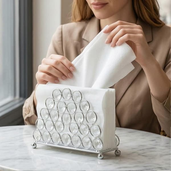 Lodret servietdispenser - Holdbar til kaffebar Silver