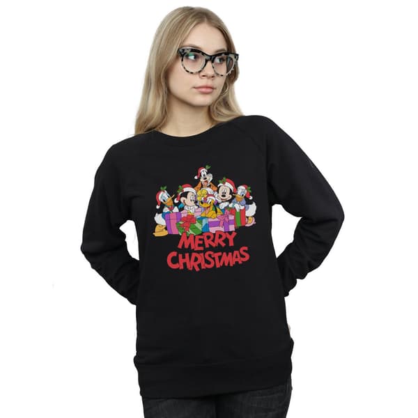 Disney Dame Mickey Mouse og venner julesweatshirt sort Black L