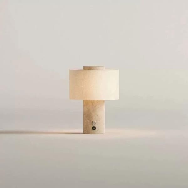 Portable Rechargeable Table Lamp with Switch LED Marble Mood Lighting for Living Room Bedroom Study Bedside Table A Rechargeable version (4000 mAh)