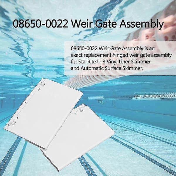 Pool Skimmer Dør Weir Baffle Udskiftningsdel 08650-0022 til Sta-U-3 Vit