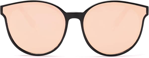 Overdimensionerede runde solbriller til kvinder og mænd Sort Pink Black Pink 60 Millimeters
