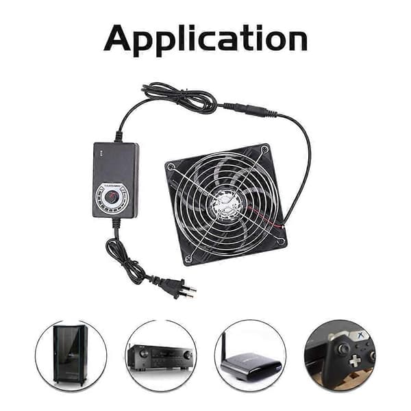 Højhastigheds aksial muffinventilator, variabel hastighed aksial muffinventilator til pc med controller til gør-det-selv-køling, ventilation, udstødning EU Eu plug