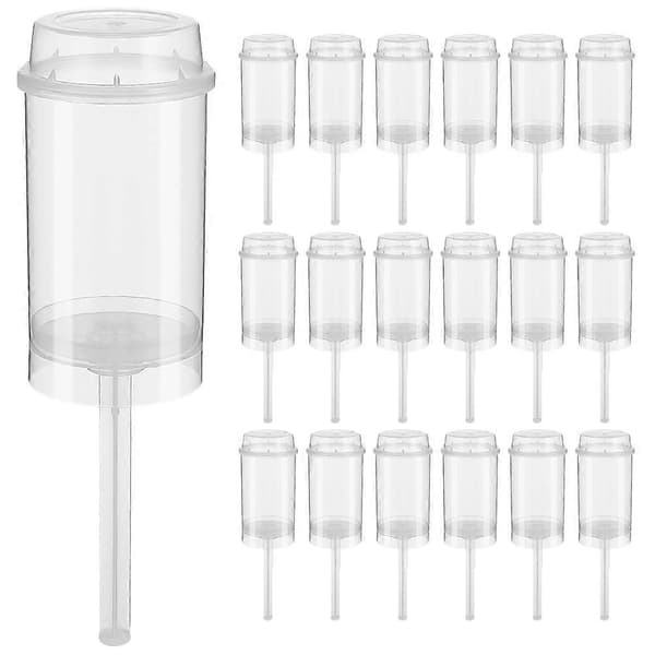 40 stk. runde klare push-up kagebeholdere til is og ispinde 17X5CM Transparent