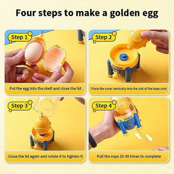 Egg Puller Golden Egg Puller Egg Blender Manuell Egg Shake Egg Shake Eggeplommehomogenisator 2Pcs