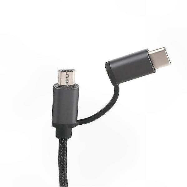 2m flettet USB-C til HDMI-kabel med Micro USB og Bluetooth 1080P-understøttelse